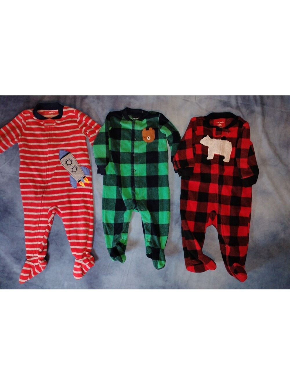 Carter's Baby Boys Footed 6 month Pajamas Bundle